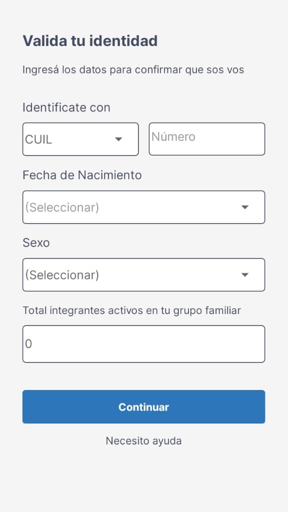 Validación de identidad